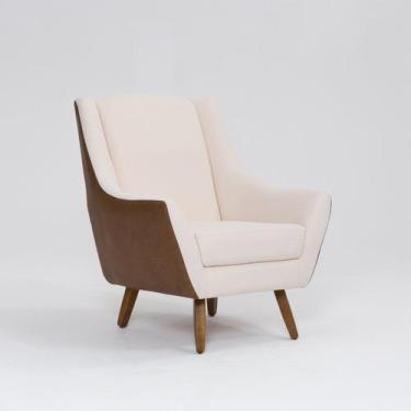 Imagem de Poltrona para Sala de Estar Pés em Madeira Juliet - Domi