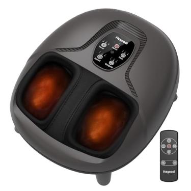 Imagem de Heycool Foot Massager with Heat, FSA HSA Eligible, Remote Control, Shiatsu Foot Massager for Plantar Fasciitis, Neuropathy, Kneading, Compression, Foot Warmer, Size 14, Gifts for Men, Wom