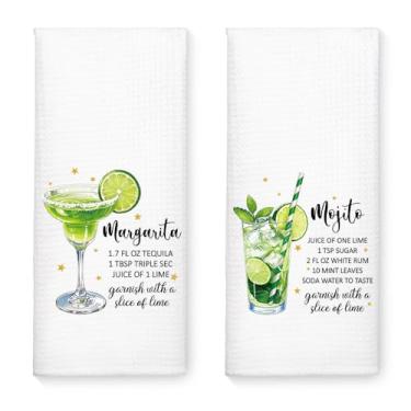 Imagem de WUUCK00 2 peças de toalha de cozinha engraçada para bebida mista, toalha de prato de suco engraçada para irmã amiga amiga, presentes de festa de aniversário de Halloween para esposa, namorada