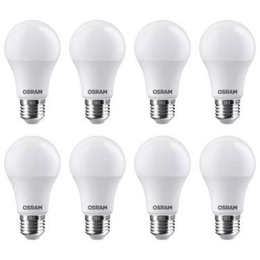 Imagem de Kit 8 Lâmpada Econ. Led Bulbo E 27 9w 3000k Br Quente Osram Cor Da Luz