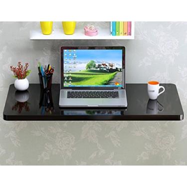 Imagem de LXB Mesa de computador para uso doméstico montada na parede - mesa de computador dobrável de madeira maciça mesa de jantar de cozinha mesa de trabalho doméstico / 80 × 40 cm