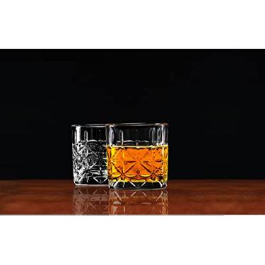 Imagem de Circleware Copos de bebida Wales Heavy Base Whiskey Glass, conjunto de 4, louça de entretenimento para água, suco, cerveja, decoração de jantar, copos de bebidas, 320 g, Wales DOF