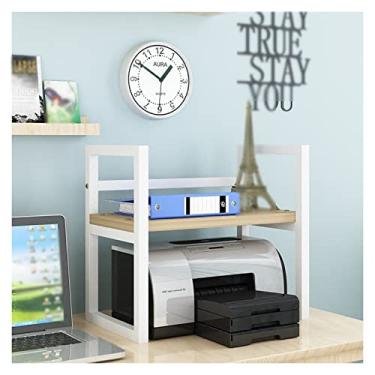 Imagem de URGDWEKJY Suporte de impressora vertical organizador de arquivos, armário de armazenamento de 2 andares, impressora de mesa para organizadores domésticos e armazenamento para suporte de impressora de