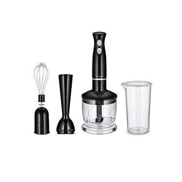 Imagem de Mixer + Processador + Batedor Gourmet 220V com 350W 2 Velocidades Lâmina de Aço Inoxidável e Utensílios Preto Multilaser - FP06