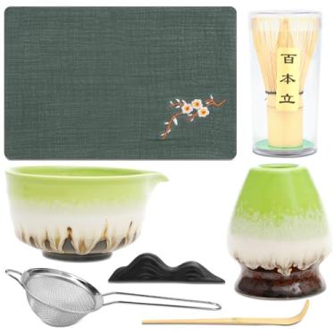 Imagem de Conjunto de 7 peças para Matcha Japonês Elegante Conjunto de Tigelas Matcha Batedor Matcha Estável e Suporte Matcha Conjunto de Ferramentas para Fazer Chá
