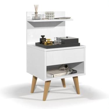 Imagem de Mesa de Cabeceira Mesinha de Canto Quarto com Nicho e Prateleira Decor