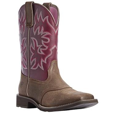 Imagem de Ariat Bota feminina Delilah marrom/azul-petróleo, Java, 10 Wide