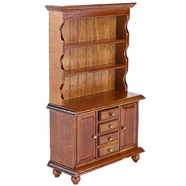 Imagem de XUXHOU Prateleira de Madeira para Casa de Bonecas, Móveis de Decoração Em Escala 1:12, Acessório de Casa de Bonecas