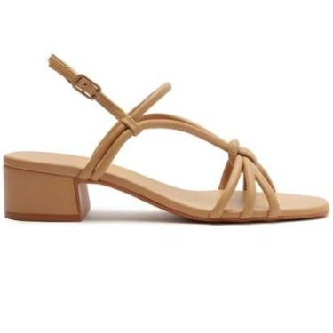 Imagem de SANDÁLIA ANACAPRI TIRAS NÓ SALTO BLOCO BEGE-Feminino