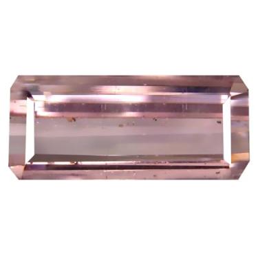 Imagem de Pedra preciosa solta natural de turmalina rosa não aquecida com corte octógono de 3,21 ct (13 x 6 mm)