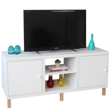 Imagem de EVOLUKIT, Rack Cubos Branco 120x40x54 c/ 2 Portas