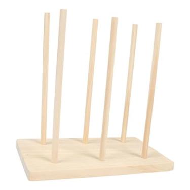 Imagem de Sclmgo Organizador de Fitas de Madeira, Suporte de Armazenamento, Prateleira de Armazenamento de Linhas, Fita Washi, Sala de Costura, Artesanato, Gancho de C, L