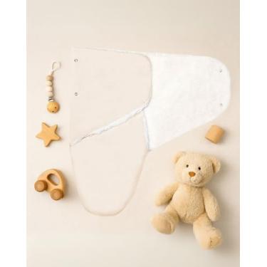 Imagem de Cobertor Cueiro Charutinho para Bebê – Casulo Porta Bebê Saco de Dormir de Malha Hipoalergênica para Inverno (Palha)