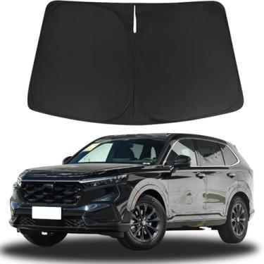 Imagem de LOCOY Para-brisa para Honda CRV Acessórios 2023 2024 2025 2026, para Para-brisa CR-V, Para-sol de Janela Frontal Dobrável, Protetor de Bloqueador UV Protetor Térmico, Capa de Proteção de Tela (1 peça)