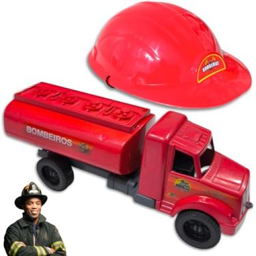 Imagem de Caminhão Bombeiro Pipa Tanque Brinquedo Carro Resgate Presente