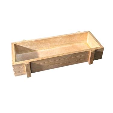 Imagem de Vaso Decorativo para Plantas Retangular em Madeira 22,5 x 9,5cm