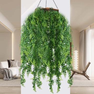 Imagem de Decoração de parede de videira artificial de 1,2 m de plástico para pendurar plantas artificiais para quarto, decoração de jardim