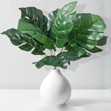 Imagem de Decoração de parede de plantas simuladas, 9 cabeças, tartaruga, folha, casa, escritório, hotel, café, decoração com folhas falsas (1 peça)