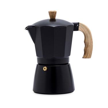 Imagem de Cafeteira Italiana Gourmet Em Alumínio Black 300 Ml Oxford