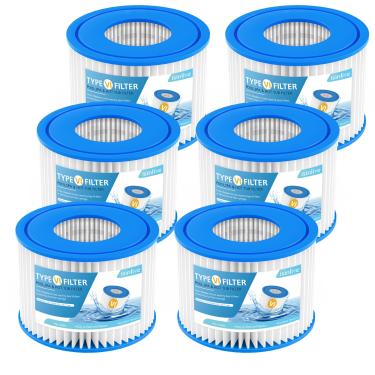 Imagem de isinlive Filtro de Banheira de Hidromassagem Tipo Vi de 6 Pacotes e Substituição de Filtro de Spa Compatível com Lay-Z Spa, Intex, Coleman Saluspa, Cartucho de Filtro de Piscina