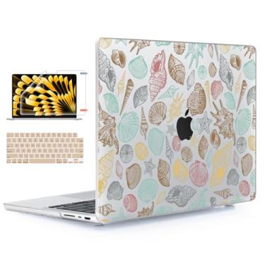 Imagem de YSCLBAHUK Capa para MacBook Pro 2024 16 polegadas M4 A3403 A3186 M3 A2991 M2 A2780 M1 A2485 (2021-2023) Pro com Touch ID, capa de plástico para laptop e capa de teclado com padrão rígido impresso