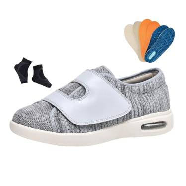 Imagem de Calçado Ortopédico Ajustável Masculino Diabéticos, Calçado Leve Para Caminhada Com Almofada De Ar E Conforto Para Idosos E Diabéticos, Ortopédico Hospitalar Leve Artrite, Inchados(Light gray,47 EU)