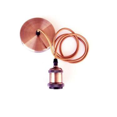 Imagem de Pendente Soquete Metal Cobre Rose 1 x E27 - CTB