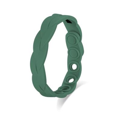 Imagem de Metzm Pulseira de silicone ajustável para homens, mulheres, à prova d'água, pulseiras de silicone para eventos, surfista náutico, esportes, pulseiras de borracha para pulseiras, joias e presentes, One