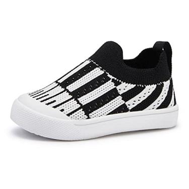 Imagem de BMCiTYBM Tênis de caminhada infantil para meninos e meninas, 7 - preto, 18-24 Months Toddler