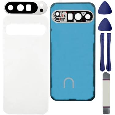 Imagem de Substituição de vidro traseiro para Pixel 9 Pro XL para Google Pixel 9 Pro XL Capa traseira de vidro com fita pré-instalada e lente de câmera + ferramentas (porcelana)