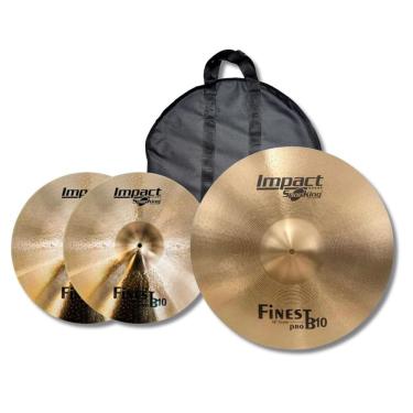 Imagem de Kit 14 Hit-Hat + 18 Crash Impact Finest Spanking + Bag Nylon