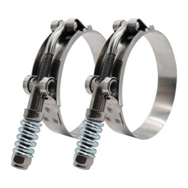 Imagem de Braçadeira de mangueira de parafuso T de 9,5 cm com mola de aço inoxidável - Faixa de funcionamento 100-108 mm para mangueira ID de 9,5 cm com espessura de parede de 3-6 mm, ajuste automático mantém a