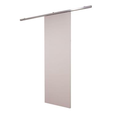 Imagem de Porta De Correr Branco Prime Com Kit Alumínio Cinza Claro - 210x110