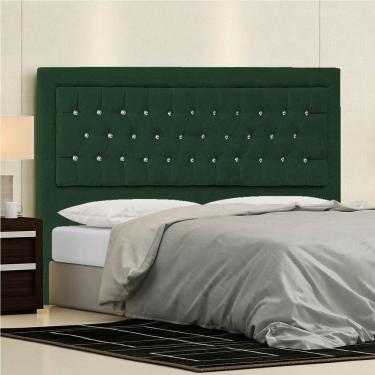 Imagem de Cabeceira Casal Iasi P04 140 Cm Suede Verde Tca 947