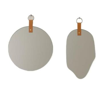 Imagem de Espelho Lapidado Redondo, Espelho de Parede, Orgânico Pendurar Quarto Banheiro Sala(Organico)