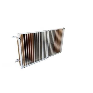 Imagem de Grade para Cachorros com Portão de Abrir e Fechar - Modelo Flexível para Ambientes Internos, Ideal para Portas e Corredores(Branca)