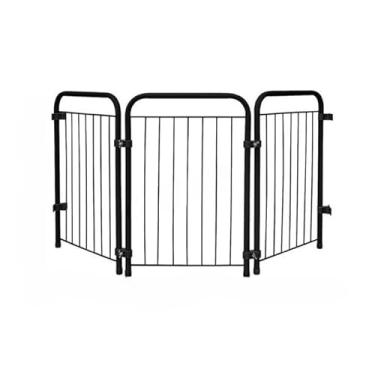 Imagem de Cercado Modular para Cachorros - Grade de Segurança com 3 Módulos para Criar Diferentes Espaços para Seu Pet em Casa(Preto)