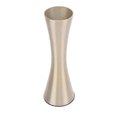 Imagem de AUNMAS Vaso de Metal de Vaso de Flores Alto Alto Decoração de Peça Central de 17 Cm de Alumínio Dourado para Festa de Casamento Em Casa Com Base Não Deslizante Retro Chic Design
