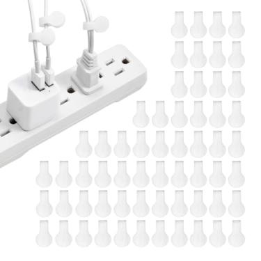 Imagem de Wrap-It Storage Etiquetas de cabo mini, brancas (pacote com 60) etiquetas de cabo, etiquetas de fios, etiquetas de cabos e etiquetas de fio para gerenciamento de cabos e organizador para eletrônicos,