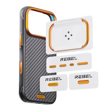 Imagem de REBEL GEN7 Kit de atualização de componentes metálicos [conjunto completo de alumínio CNC] Anel protetor de lente, botão de câmera, todos os botões e pacote de logotipo para iPhone 17 Pro (6,3