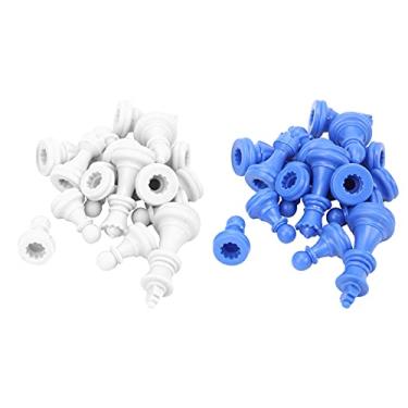 Imagem de AYNEFY Conjunto de Xadrez Medieval, Material Plástico, Habilidades Aprimoradas, King de 49 Mm, Perfeito para Jogos Internacionais e Uso Doméstico