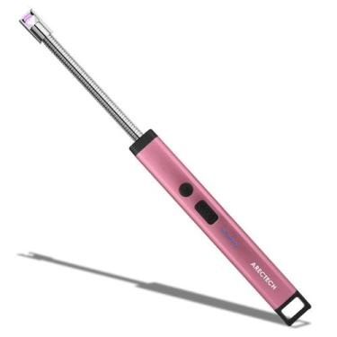 Imagem de Isqueiro elétrico ARECTECH Candle Recarregável USB Rosa