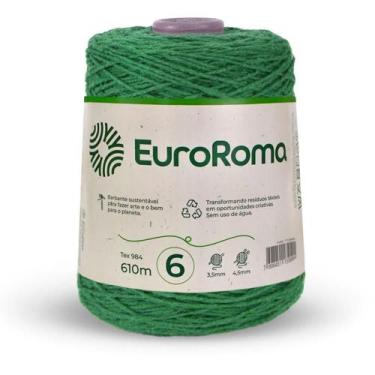 Imagem de Barbante Colorido Euroroma 600G 4/6 Fios 610M Verde Bandeira