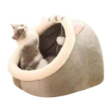 Imagem de Cama Casa Ninho Redonda Para Gatos - Caverna Aconchegante, Cesta Com Almofada Para Gatinhos Dormirem(L (44 * 40 * 34),As picture1)