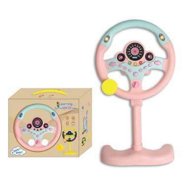 Imagem de Generic Brinquedo de Volante de Alta Imitação, Brinquedo Elétrico de Educação Infantil Com Luzes, Música para Crianças, Material ABS, Amarelo - Adequado para Crianças Pequenas, Direção de Simulação