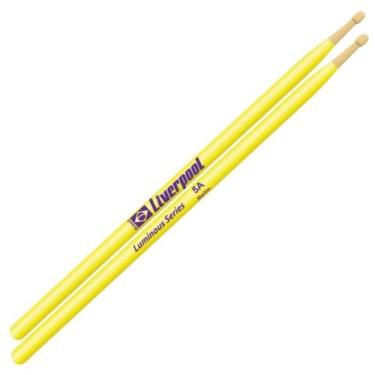 Imagem de Baqueta liverpool mc 5ama luminous amarela 5a madeira - unidade