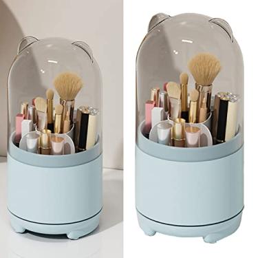 Imagem de Phefop Recipiente de Armazenamento de Pincel de Maquiagem, Organizador Giratório de 360 ​​graus Com Grande Capacidade e Capa à Prova de Poeira para Fácil Acesso a Ferramentas de Beleza (#13)