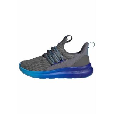 Imagem de adidas Tênis de corrida infantil Lite Racer Adapt 7.0, Cinza/azul lúcido, 17