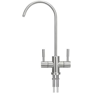 Imagem de Filtro de água potável Torneira de cozinha escovada 360 gira torneira de pia de cozinha RO filtro de água potável torneira de pia osmose reversa 1/4''-M,E