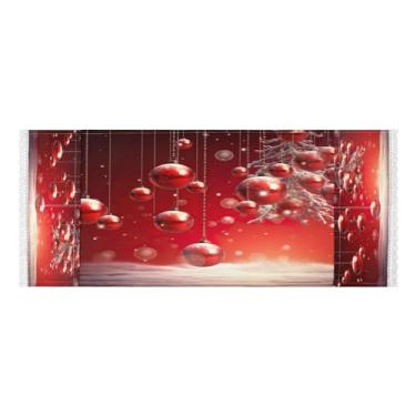 Imagem de Wassud Capas de lavadora e secadora de bolas vermelhas, protetor de lavadora com sacos de armazenamento, capa de geladeira à prova de poeira com bolsos para lavanderia doméstica, cozinha, 120 x 55 cm